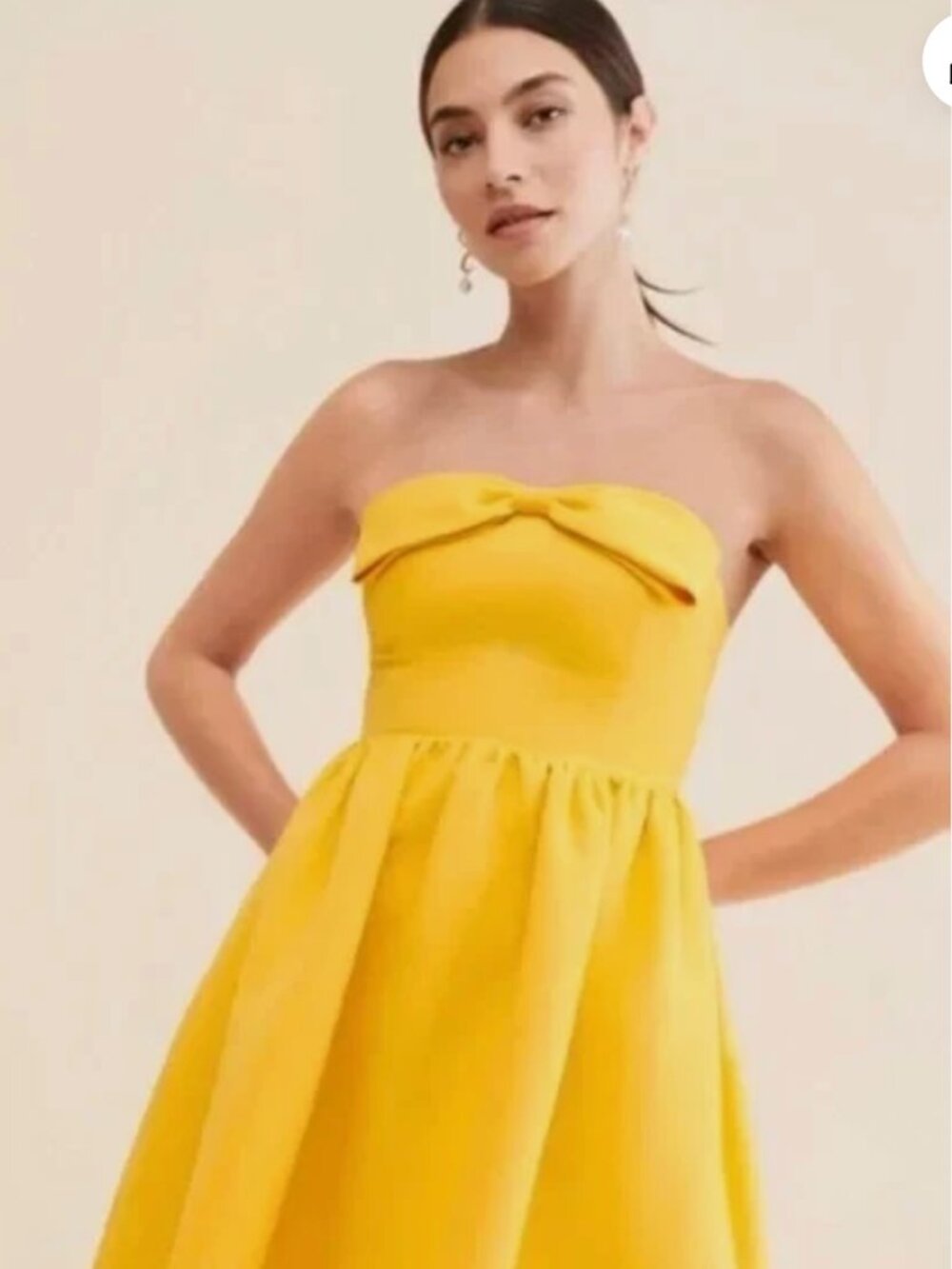 Sachin & Babi Blaine Strapless Bow Midi Dress NEW 2 Anthropologie - Picture 2 of 9